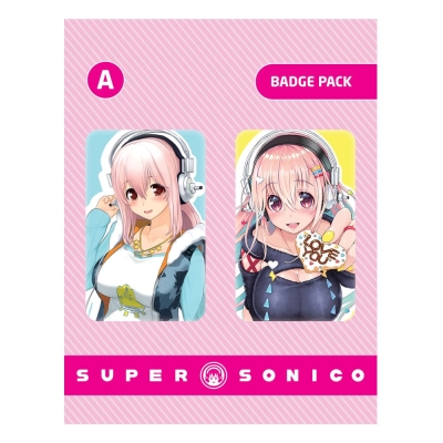 Super Sonico Ansteck-Buttons Doppelpack Set A