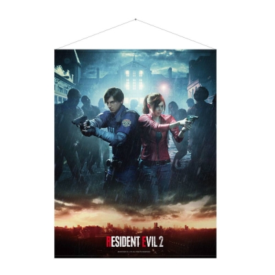 Resident Evil 2 Wandrolle Leon & Claire 100 x 77 cm